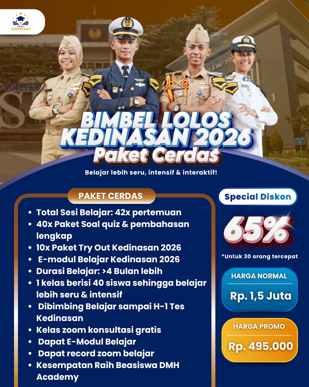 BIMBEL LOLOS KEDINASAN 2026 (CERDAS)