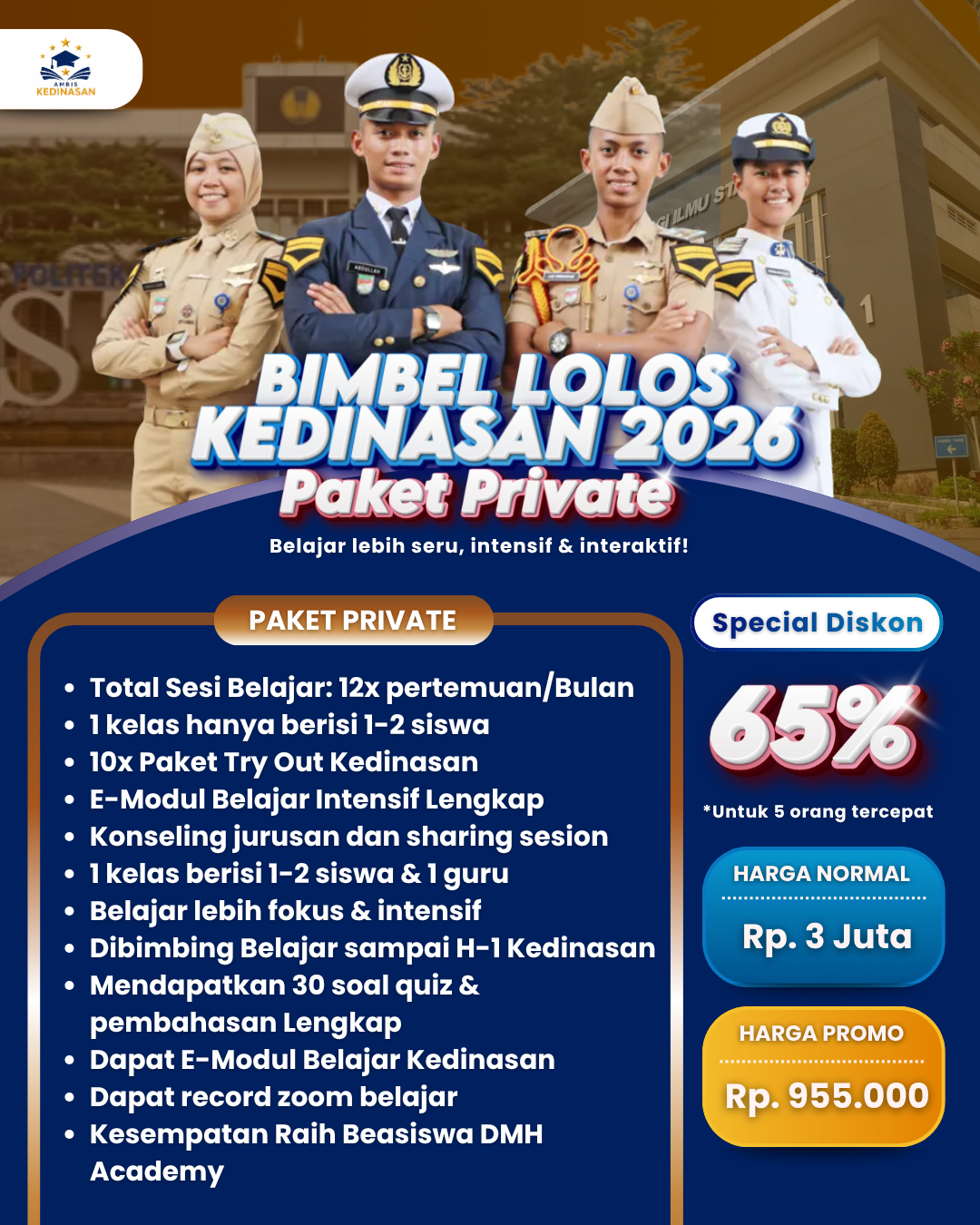 BIMBEL LOLOS KEDINASAN 2026 (PRIVATE)