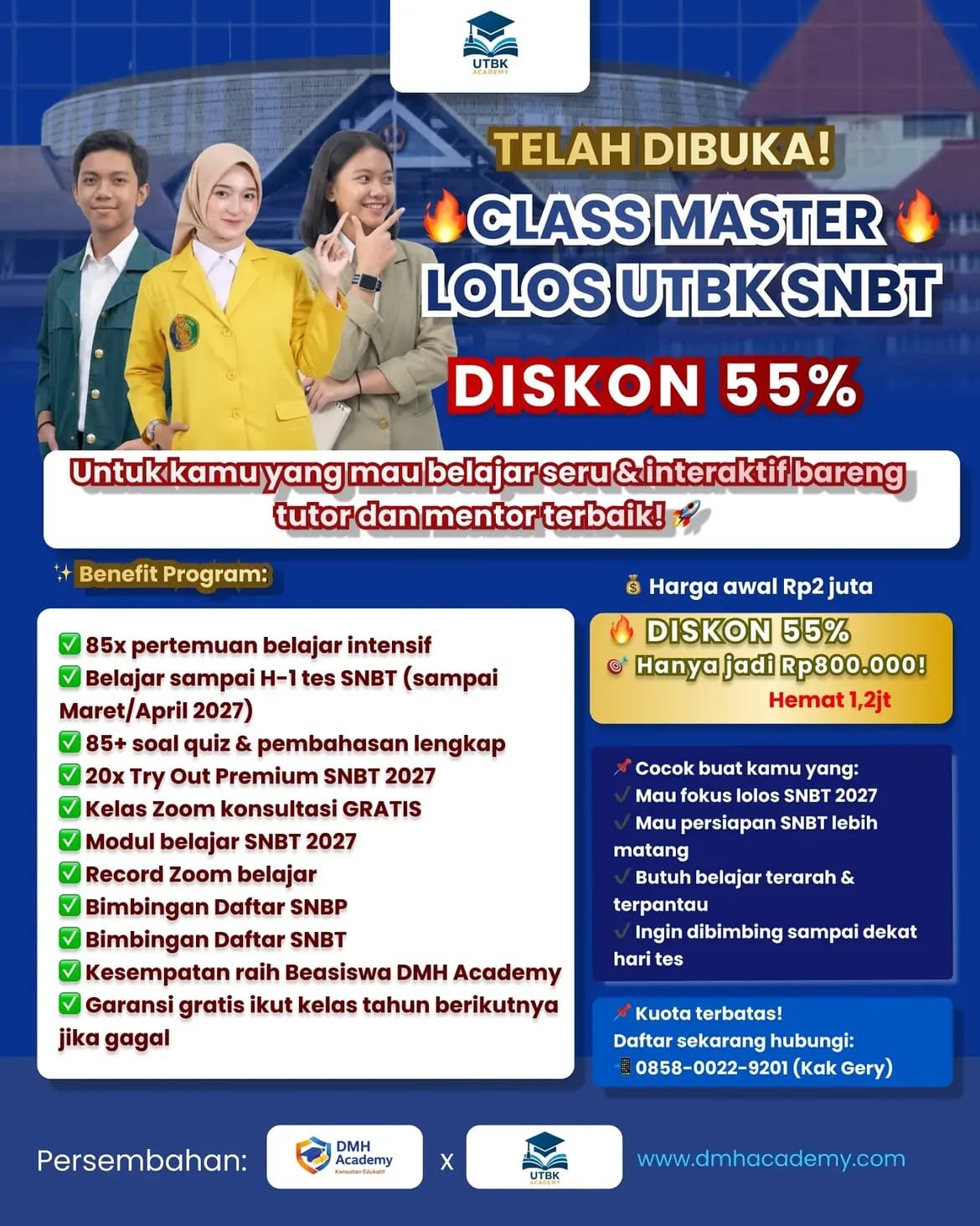 CLASS MASTER LOLOS SNBT & SIMAMA POLTEKKES 2027