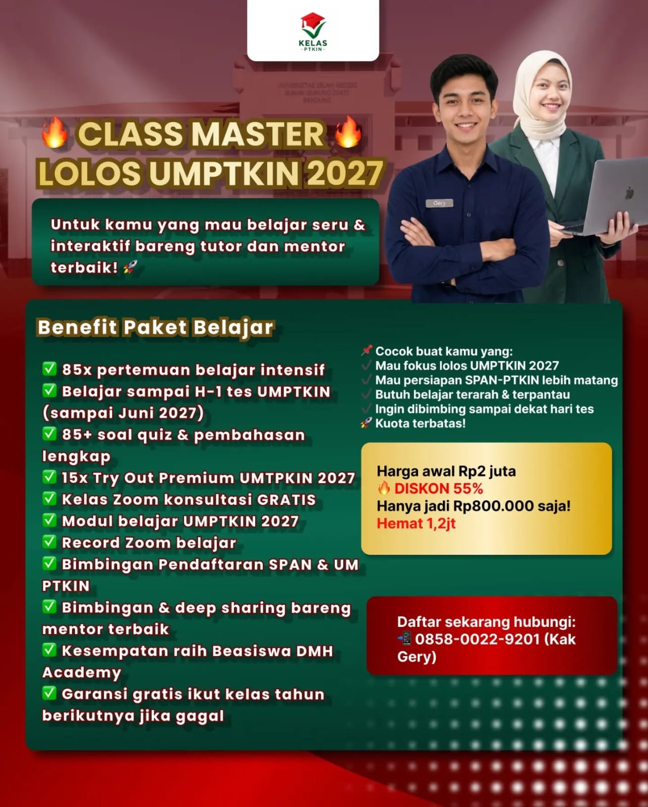 CLASS MASTER LOLOS UMPTKIN 2027