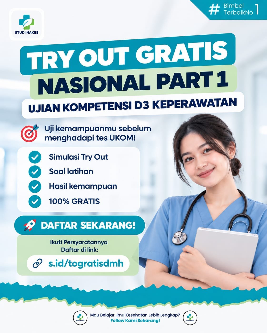 TRY OUT GRATIS UKOM D3 KEPERAWATAN